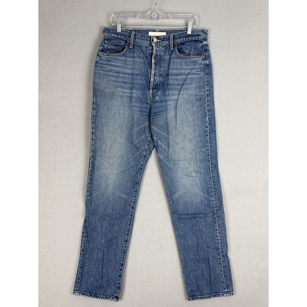Mother Superior Tune Up Hover Cuff in Hit The Ground Running Rigid Jeans 33